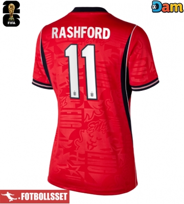 England Marcus Rashford #11 Bortatröja Dam VM 2026 Kortärmad
